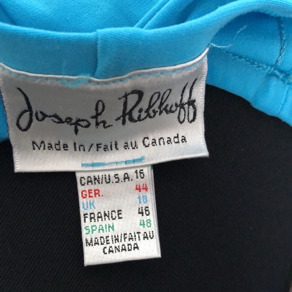 Joseph Ribkoff pull on Skirt & tank top turquoise top has a very small mark - Picture 3 of 5